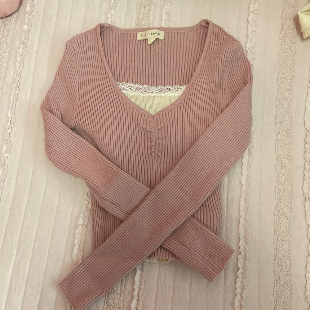 LA Hearts Pink Long sleeve